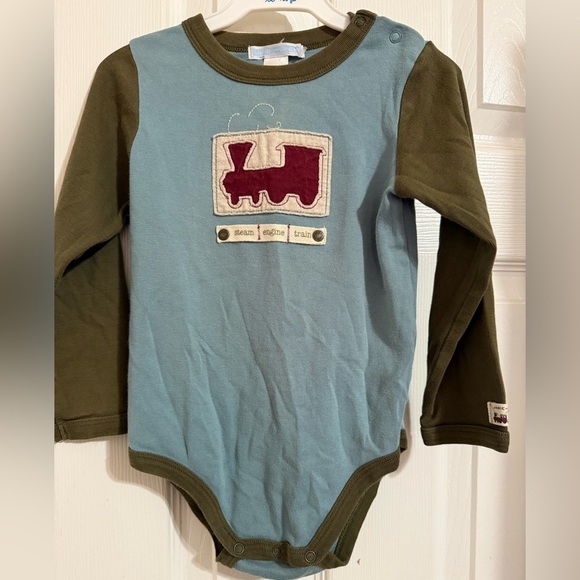 Janie and Jack Other - Janie and Jack Steam Engine Train Long Sleeve Romper
